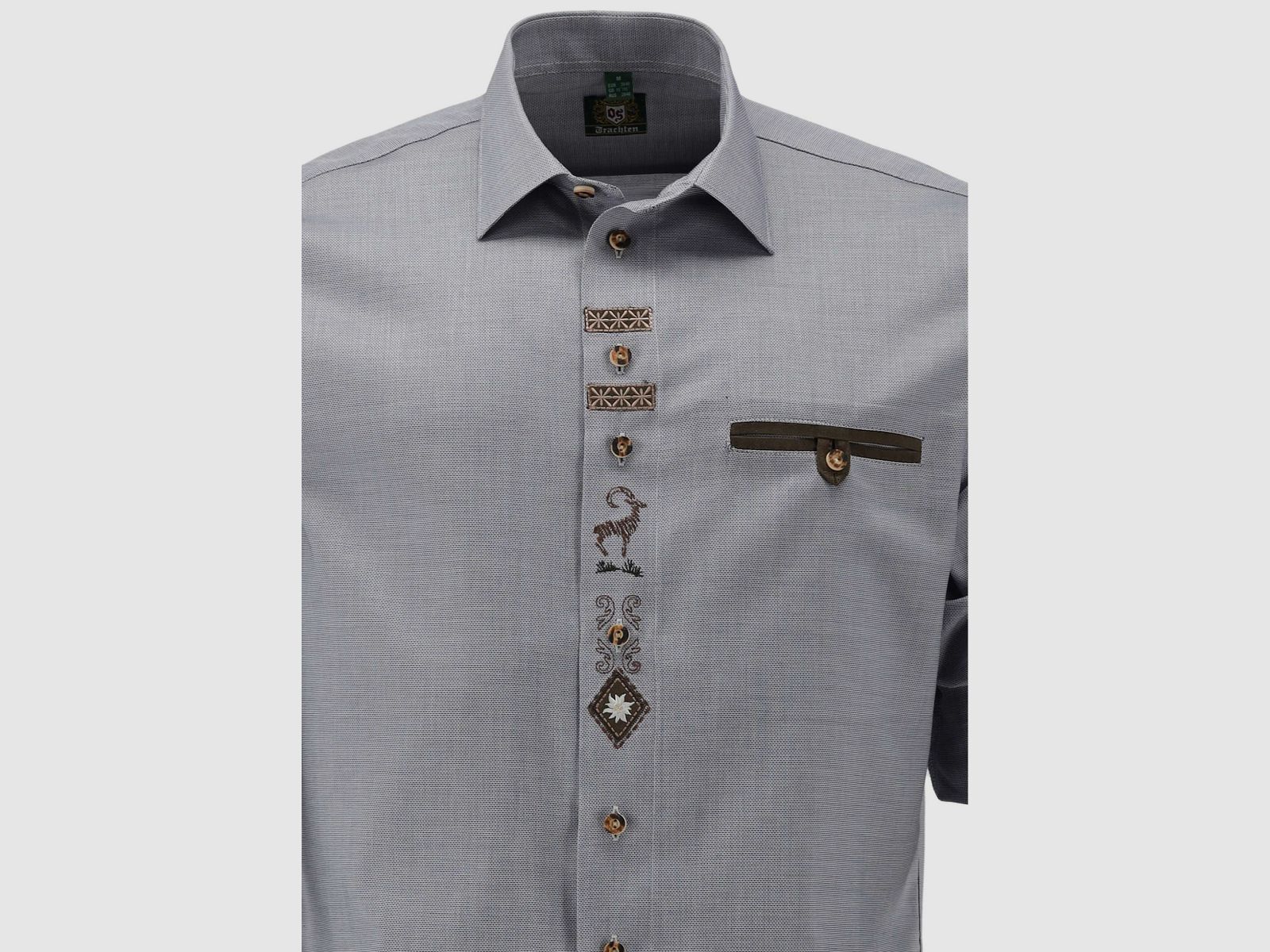 OS TRACHTEN HERENSHIRT TIROOLSE BORDUURSEL, afbeelding 3 van 3