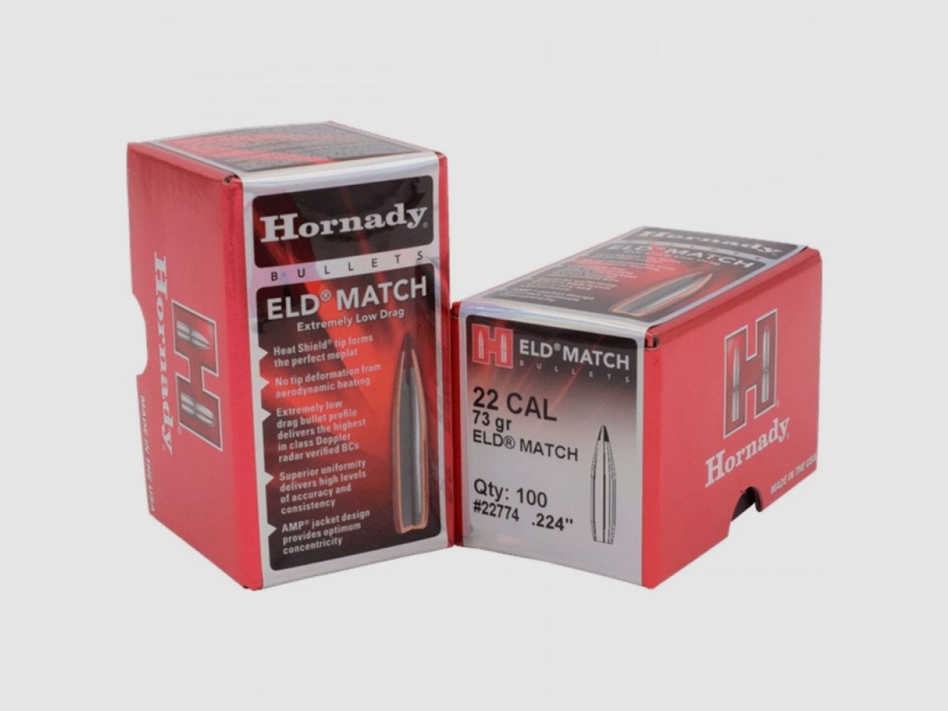 .224 Geschosse Hornady ELD 73 gr VE100