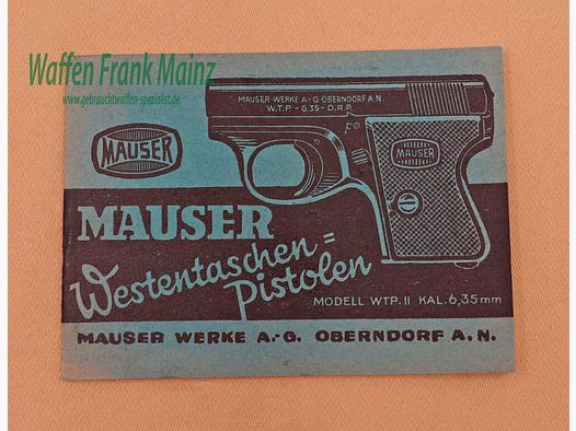 Mauser - Oberndorf Operating Instructions Mod. WTP
