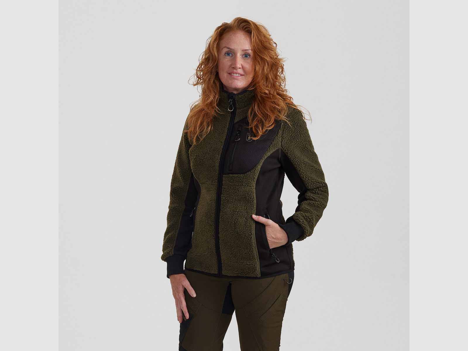 Deerhunter Lady Roja Fiber Pile Jacket Kobieta Przygoda Zielony 42