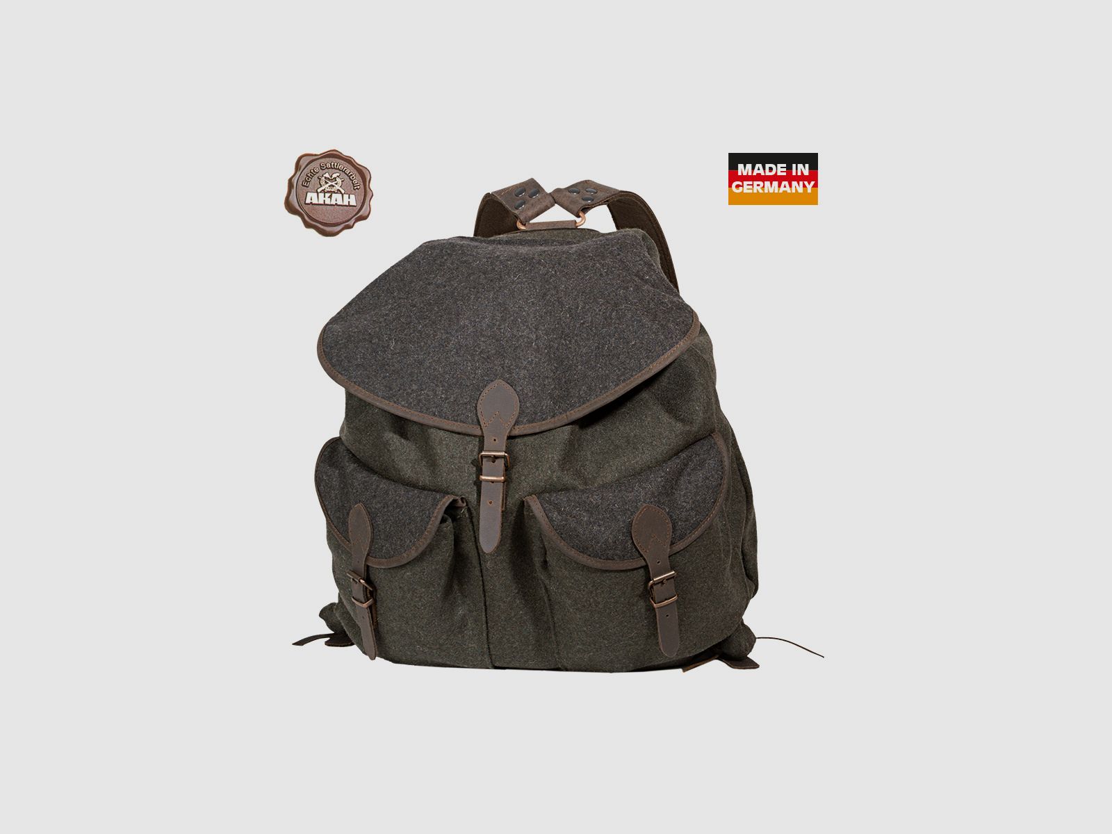 AKAH Loden-Rucksack grün/grau