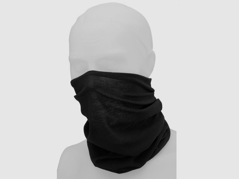 Multifunktionstuch (Schlauchschal / Balaclava) für Mund, Gesicht, Hals -Einheitsgröße - Schwarz