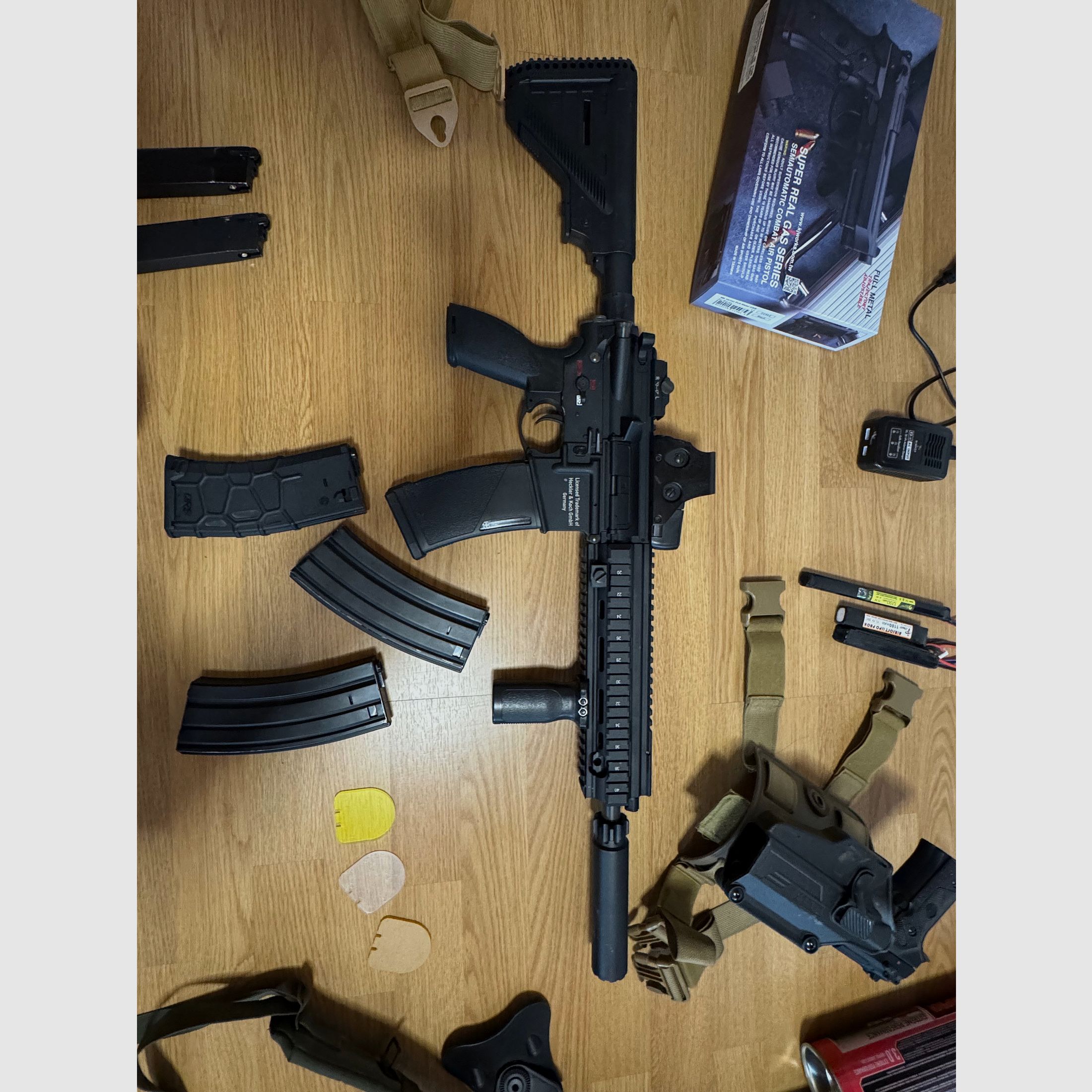 HK416 S-AEG FULLL METALL Umarex & Beretta M9 Greengas Full Metall 