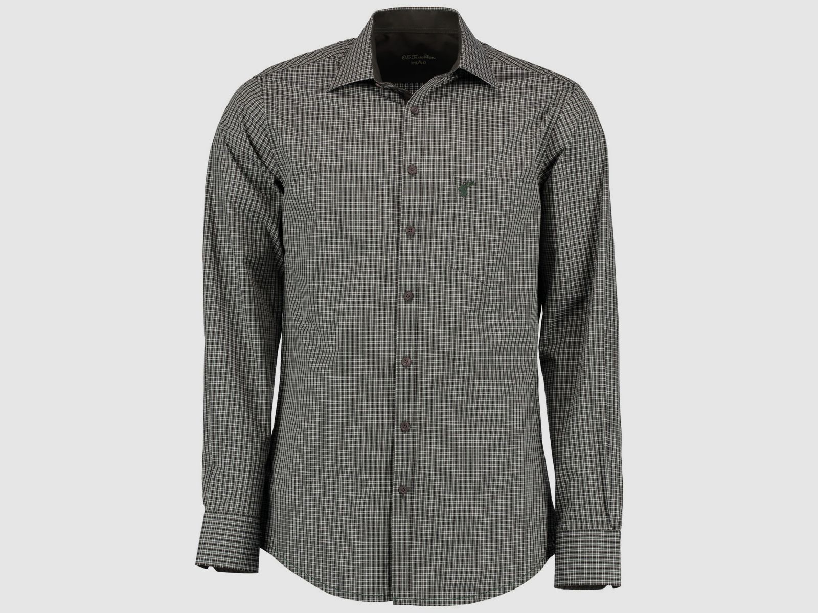 Camicia da uomo OS TRACHTEN a manica lunga Slim Fit Verde