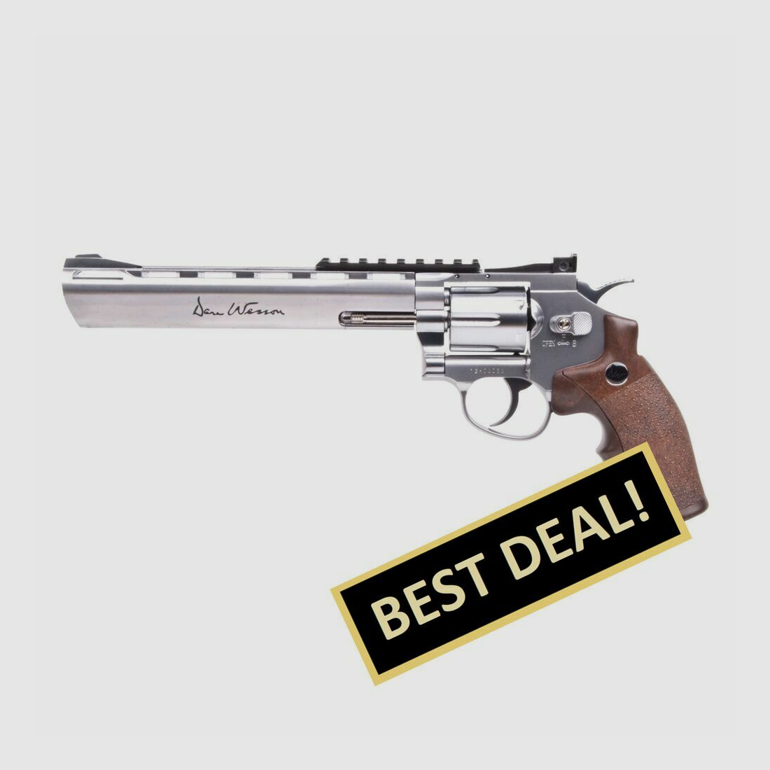 Dan Wesson 8" Silver 4.5mm BB Air Pressure CO2