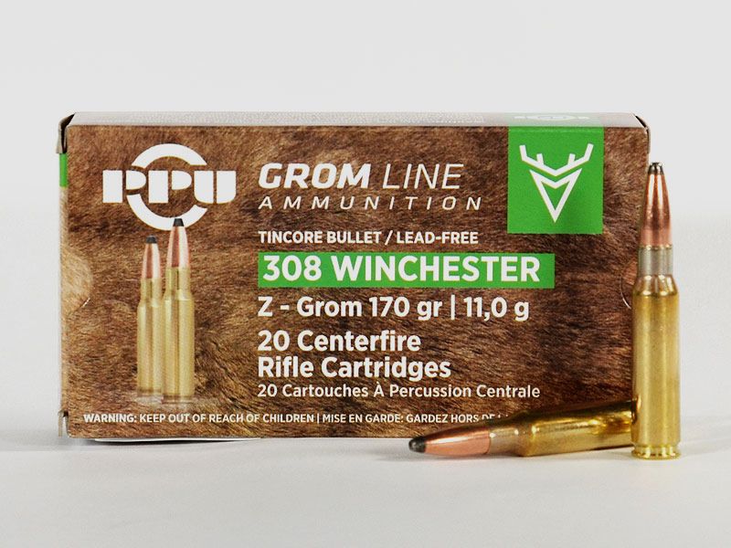 PPU .308 Winchester Z-GROM 170 grs 1 verpakking (20 schoten à €1,595*)