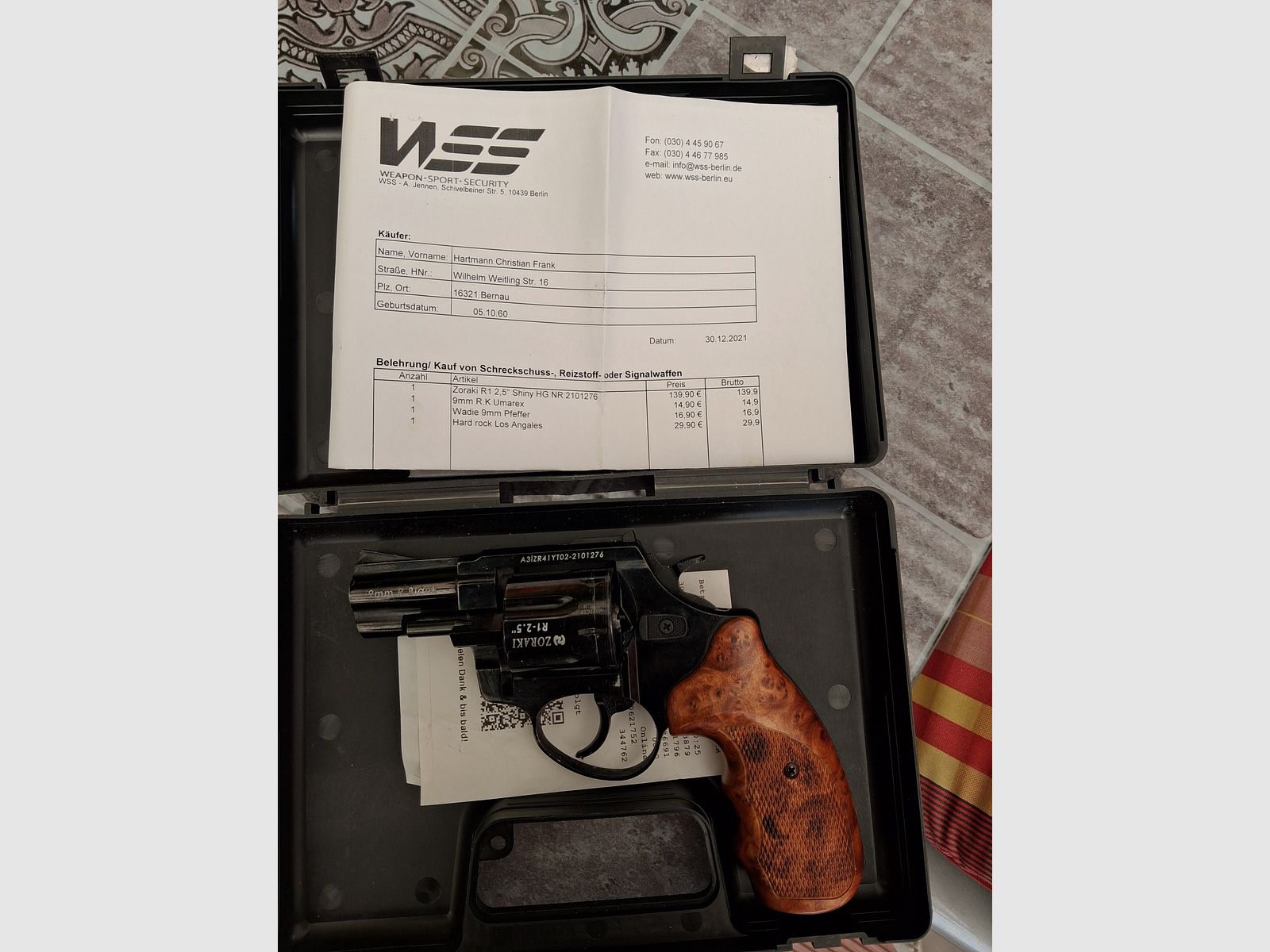 Revolver d'alarme à vendre