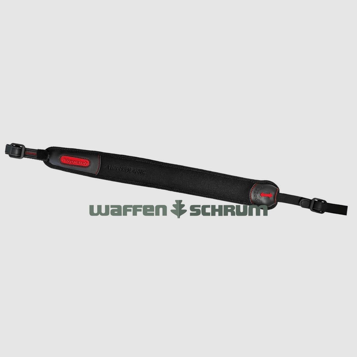 Niggeloh Gewehrriemen Automatic Neopren - Leder - Schwarz
