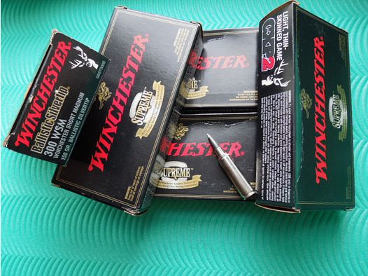 WINCHESTER "SUPREME" Kal. 300 WSM 95Stk 150gr Ballistic SILVERTIP ein LOT NP  129/20Stk made in USA