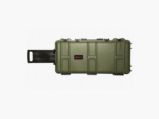 Waterproof wapen koffer 75x33x13cm met voorgevormd schuim groen