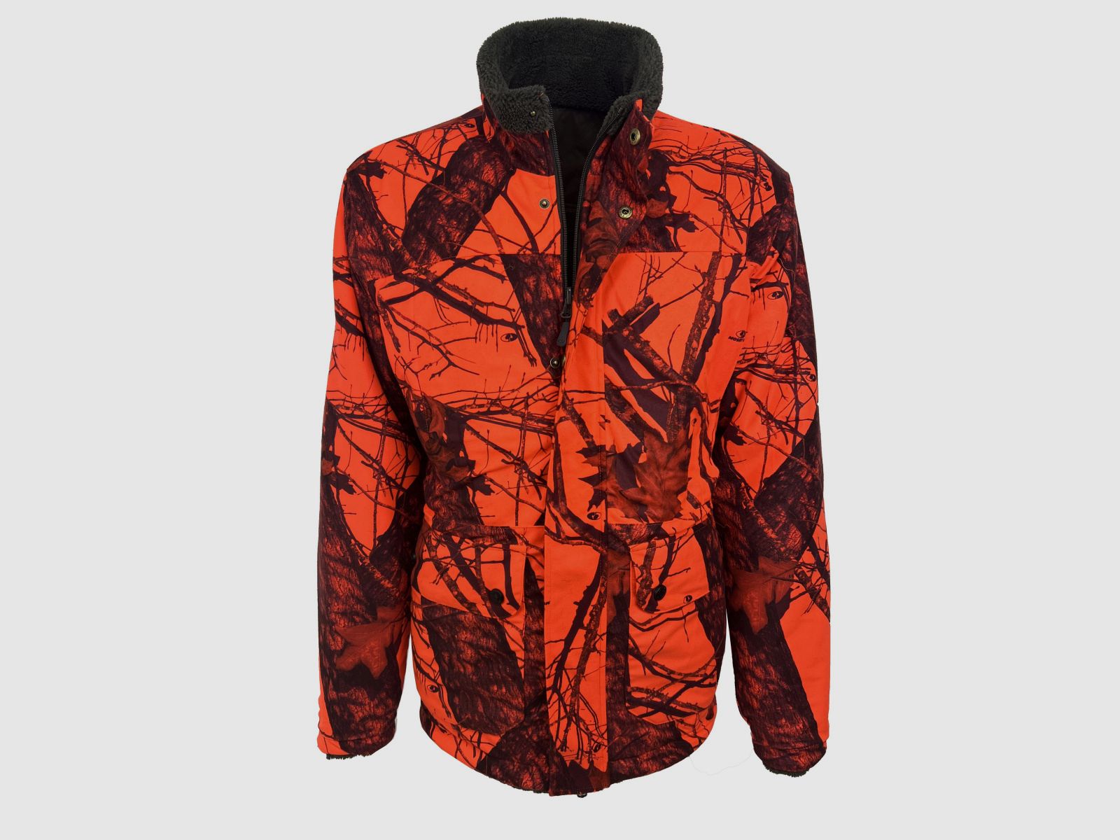 SHOOTERKING wendbare Faserpelzjacke Olive/ Blaze Orange