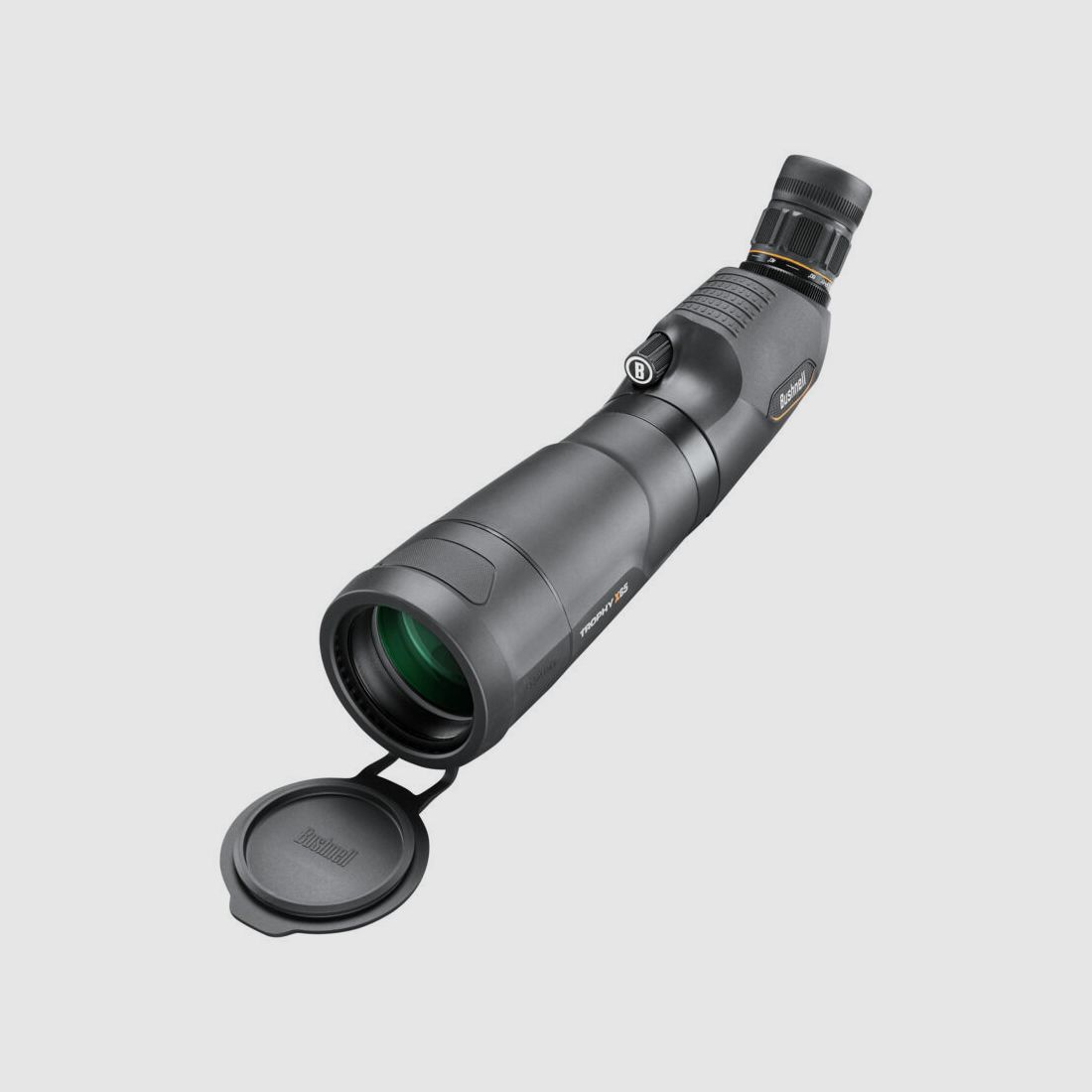 Bushnell Spotting Scope Trophy Xtreme 20-60x65mm with angled view, black, Porro prisms, with case and tripod