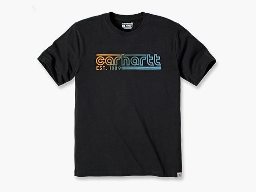 Carhartt S/s Logo Maglietta Grafica, Uomo, Nera, L