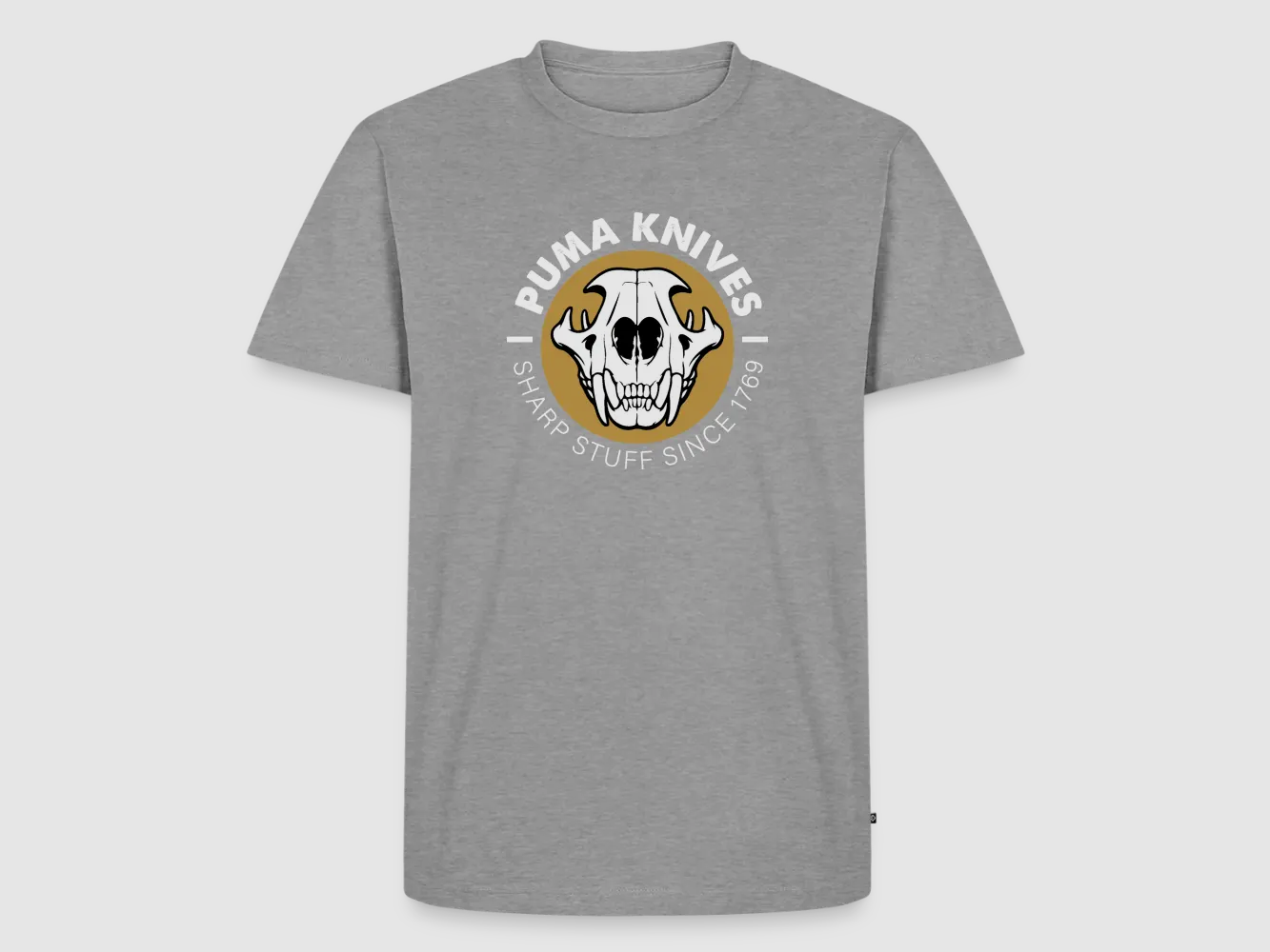 PUMA Men’s Premium T-Shirt "Skull Frontal Sharp Stuff" White