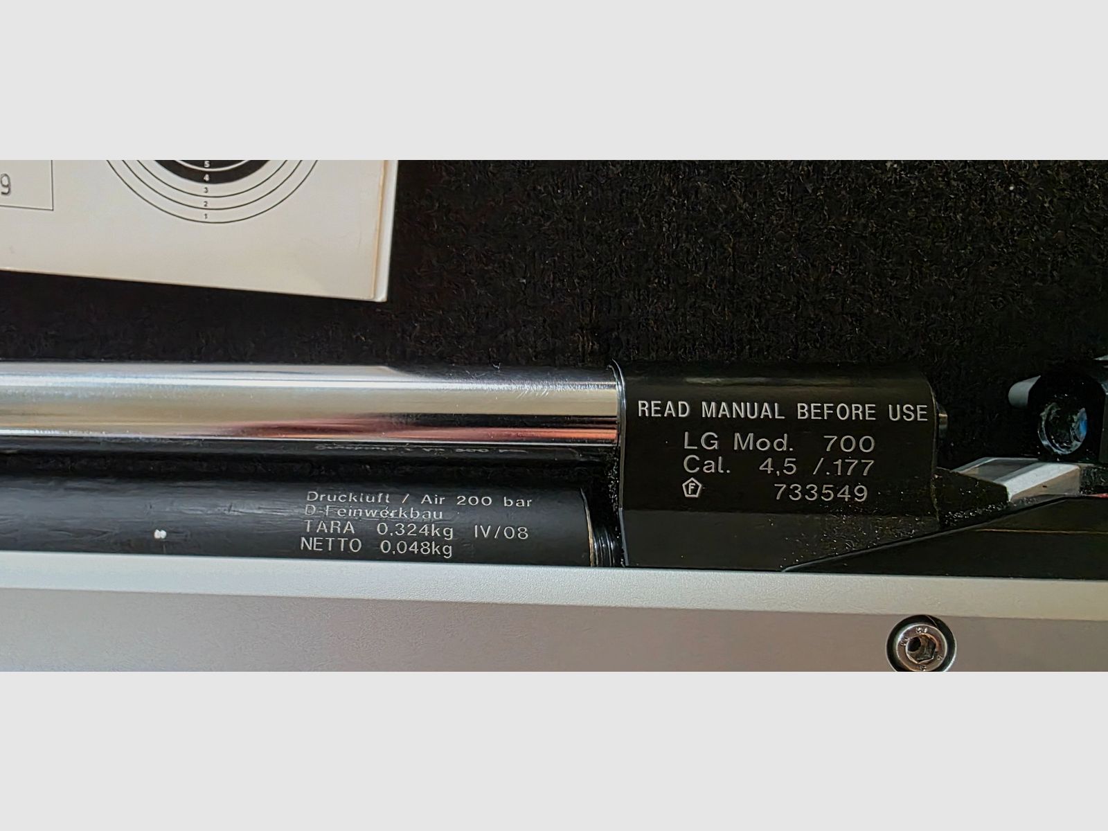 Matchluftgewehr FWB 700 Alu Aufgelegt (Rechts/Gr. M) – Sehr guter Zustand – Komplettset & Originalbelege, Bild 7 von 10