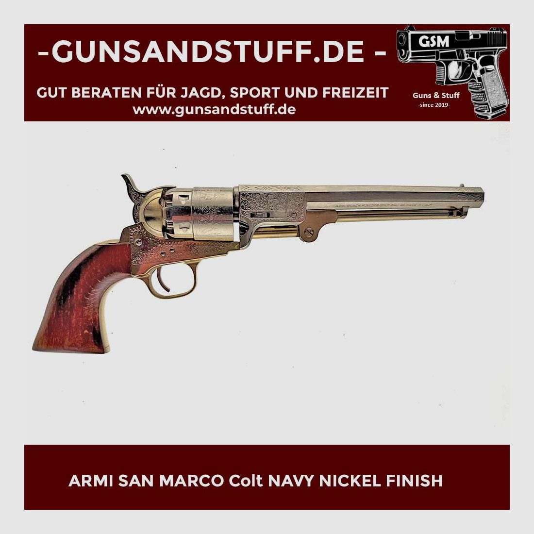 ARMI SAN MARCO COLT NAVY .44(BLACKPOWDER) NICKEL FINISH, Bild 5 von 5