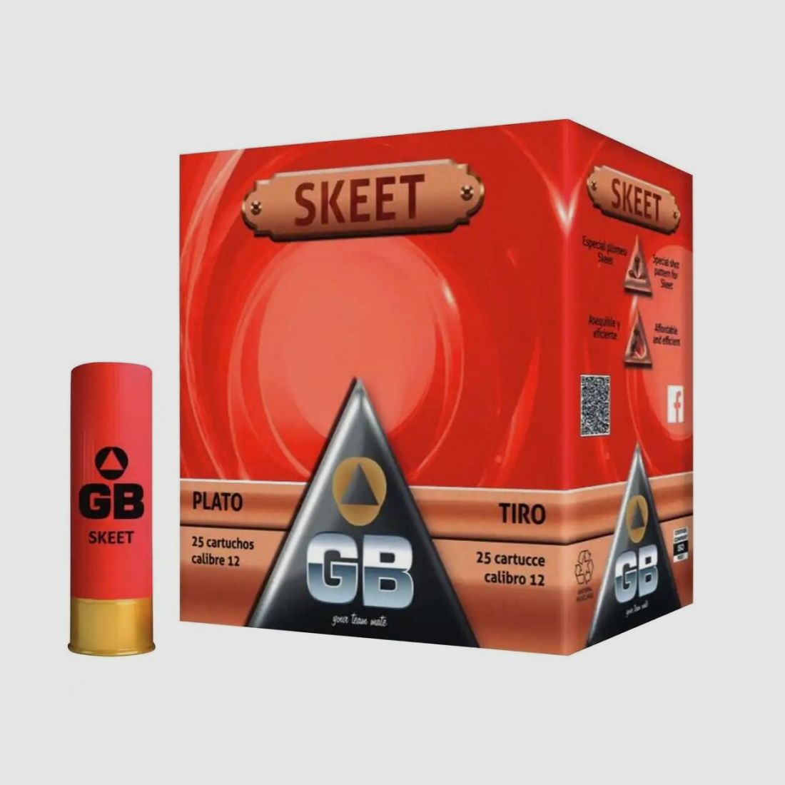 GB Training Skeet 2,0 mm 24g 250-Schuss Bleischrot