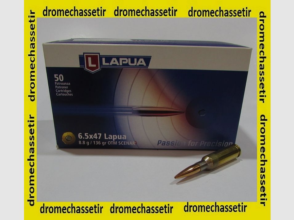 Box mit 50 Patronen 6.5×47 Lapua 136 grains