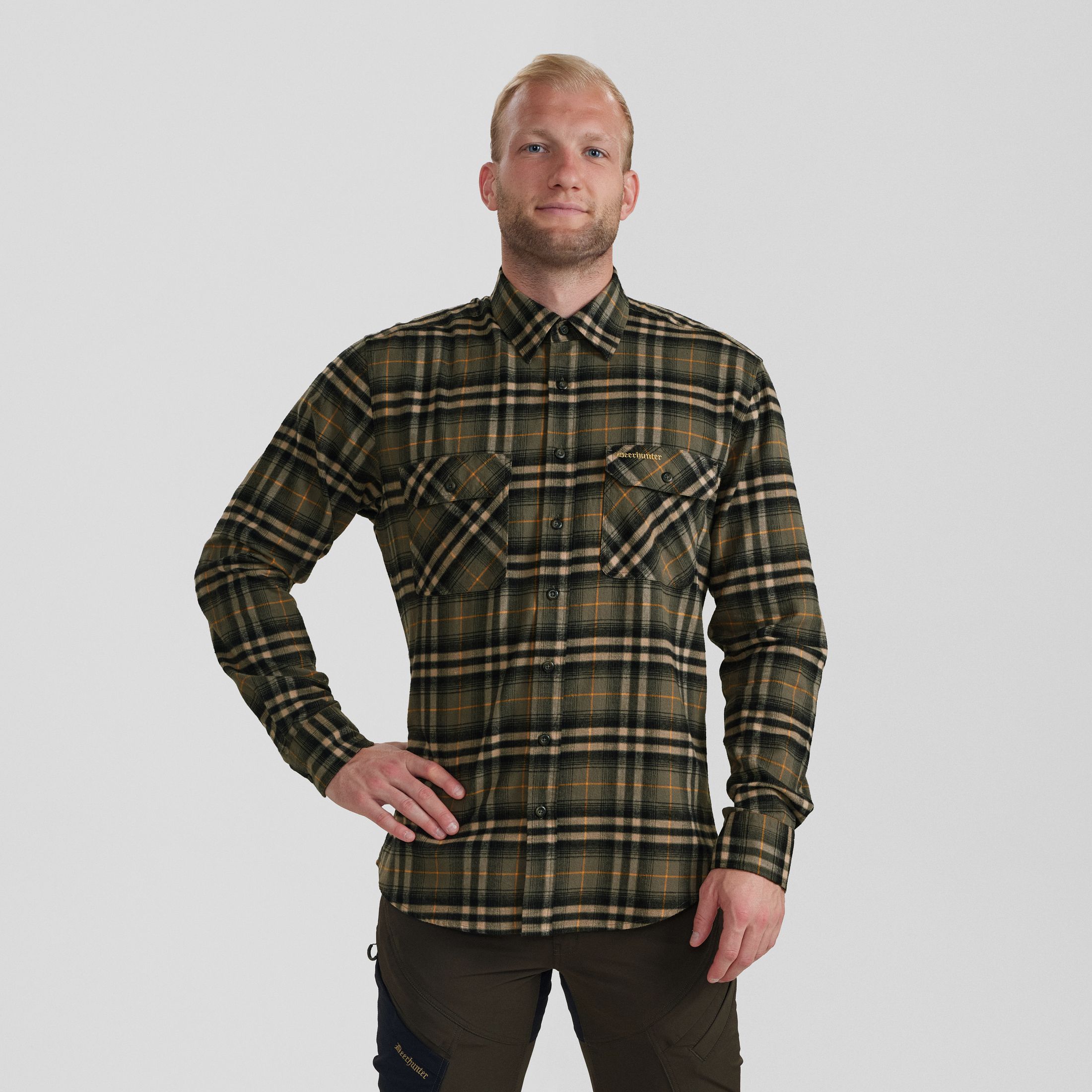 Carson Shirt - Green Check - Men's Size: 43/44