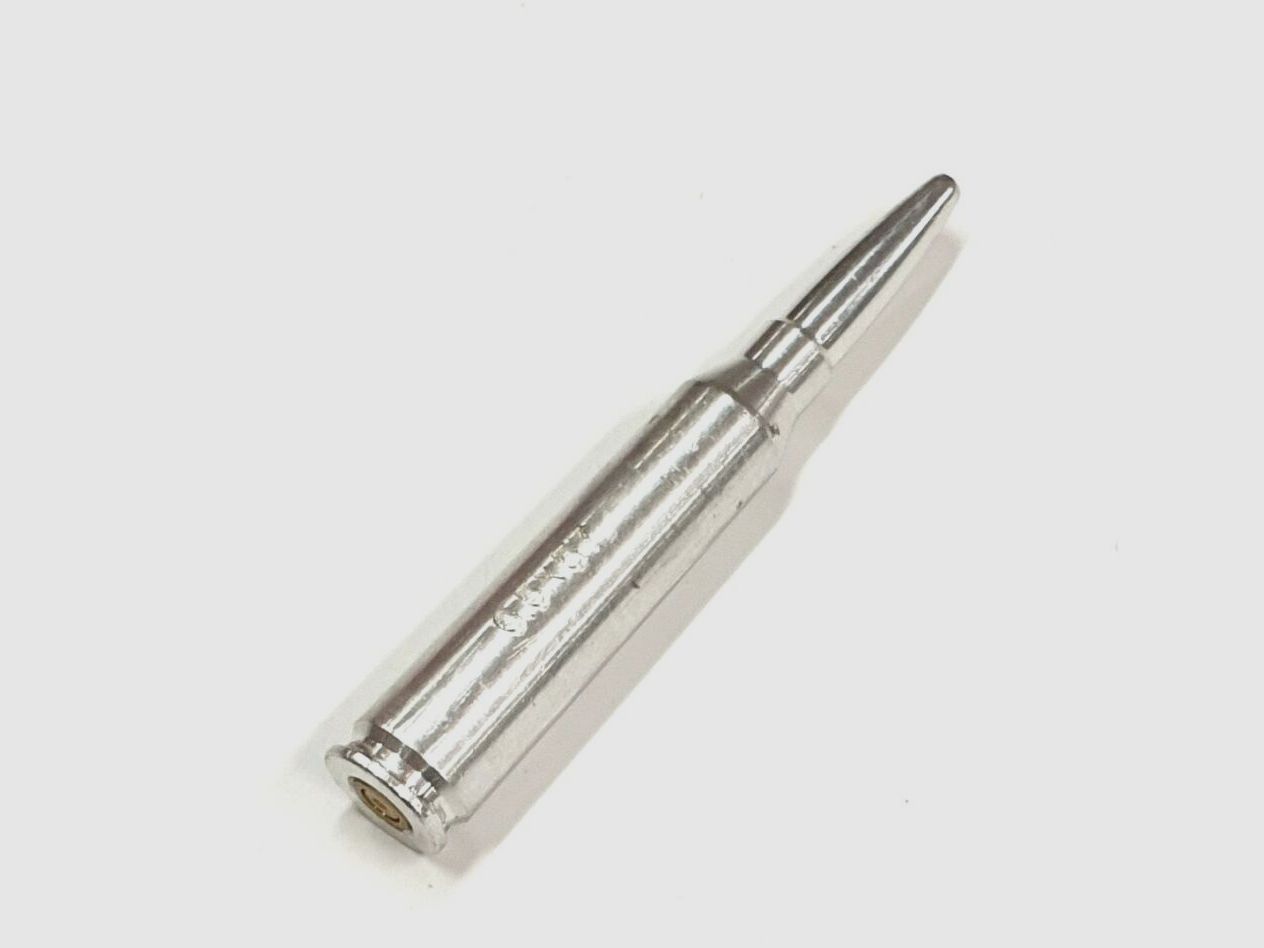 6.5x57 blank cartridge 3 pieces, chrome