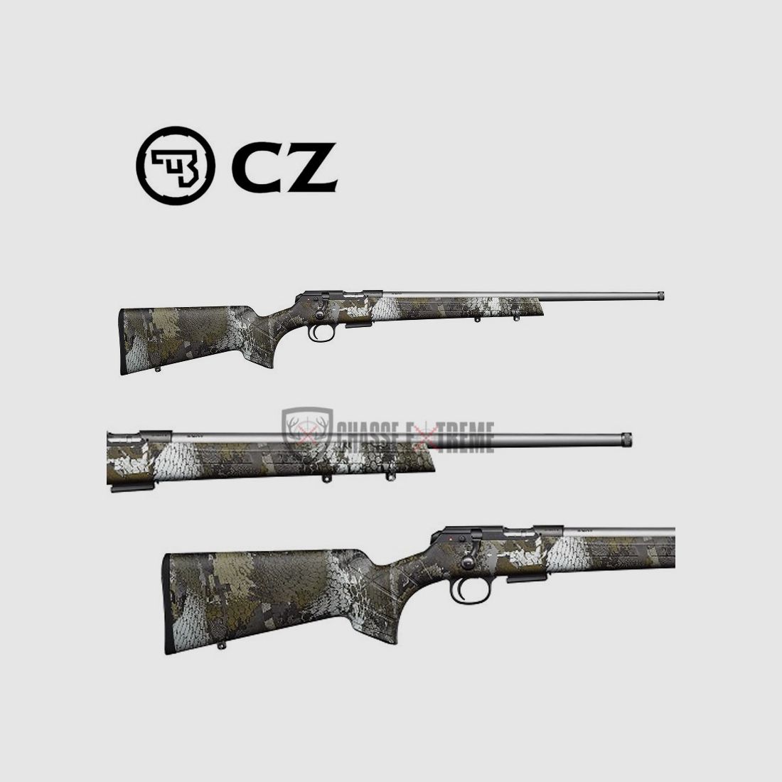 Fucile CZ 457 Stainless Camo Cal. 22 LR 20'', immagine 2 di 3