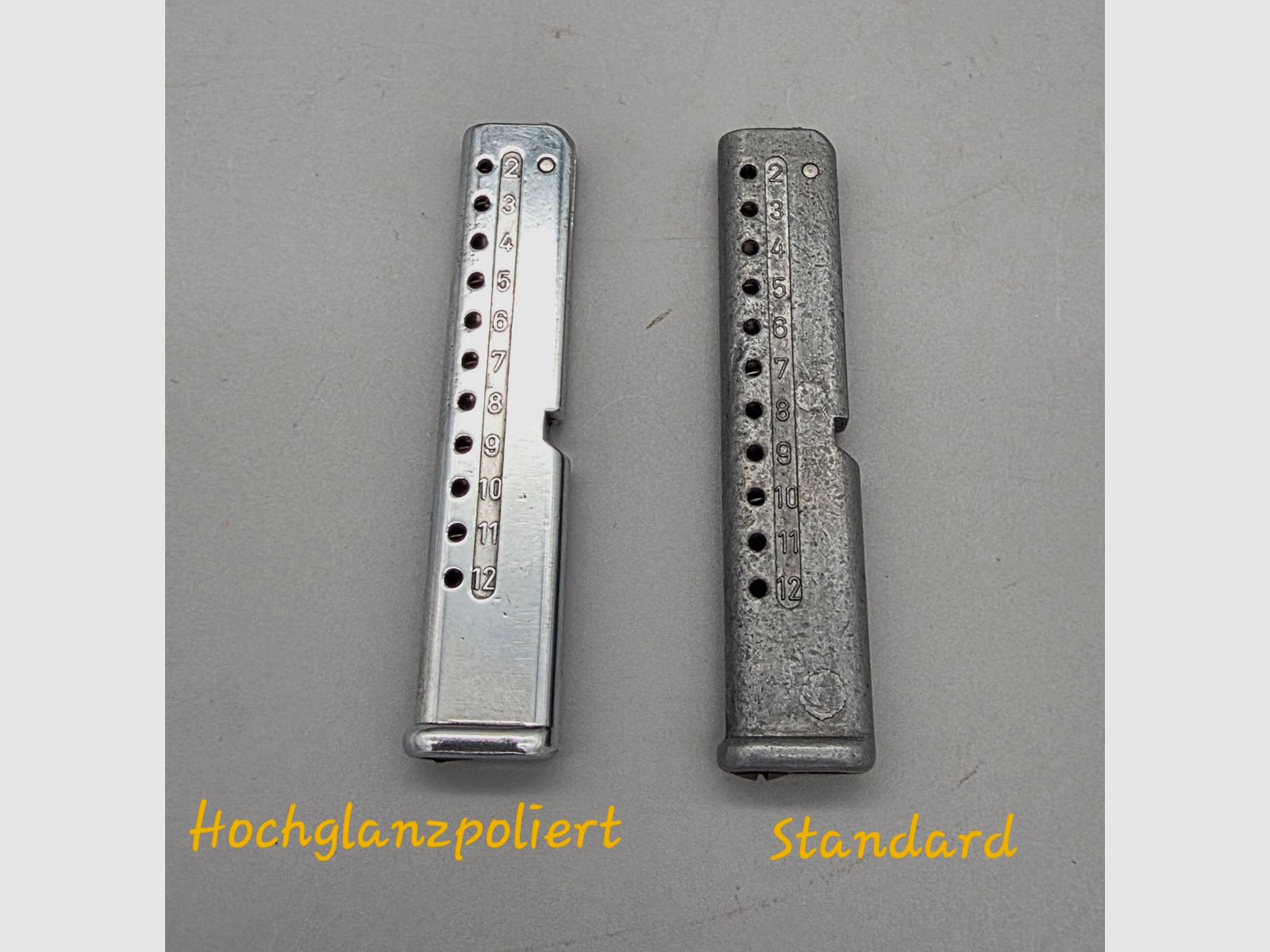 New luxury high gloss 12-round Haenel magazine from VEB production for Model 310 / 49a and Anschütz 275 / 276