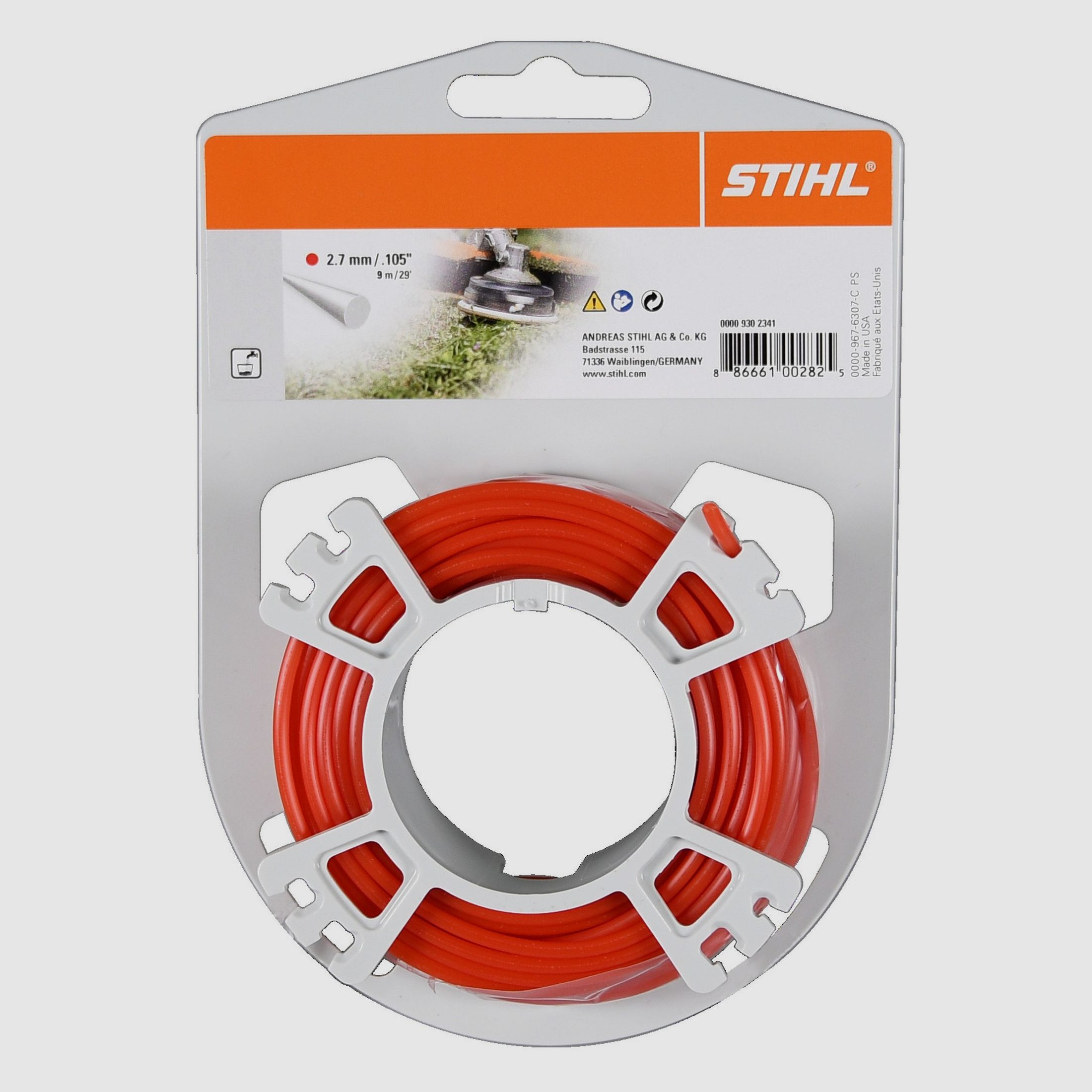 Stihl Mhfaden rund, rot 2,7 mm