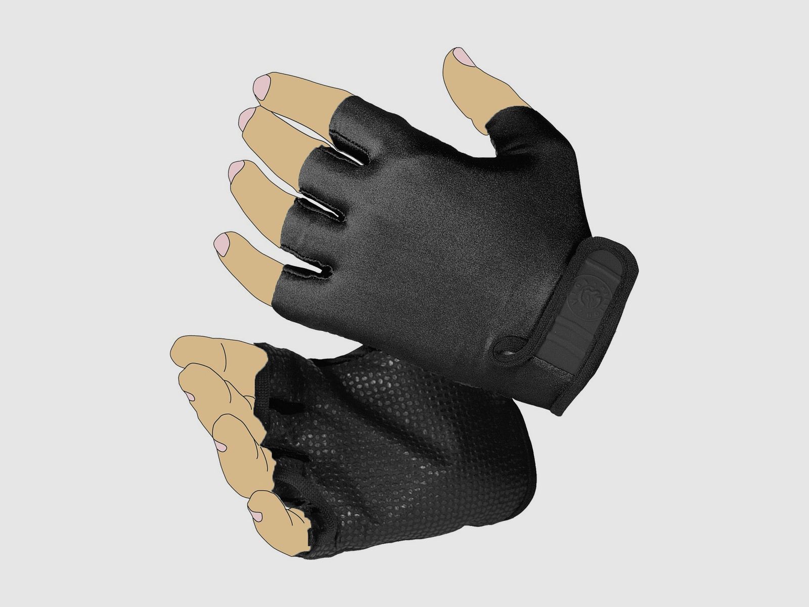 Vega Handschuhe aus rutschfestem Lycra mit halben Fingern für das Schießen, Bild 1 von 4
