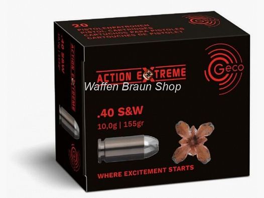 Geco .40 S&W Action EXTREME 10,0 g/ 155 grs. 20 Stück