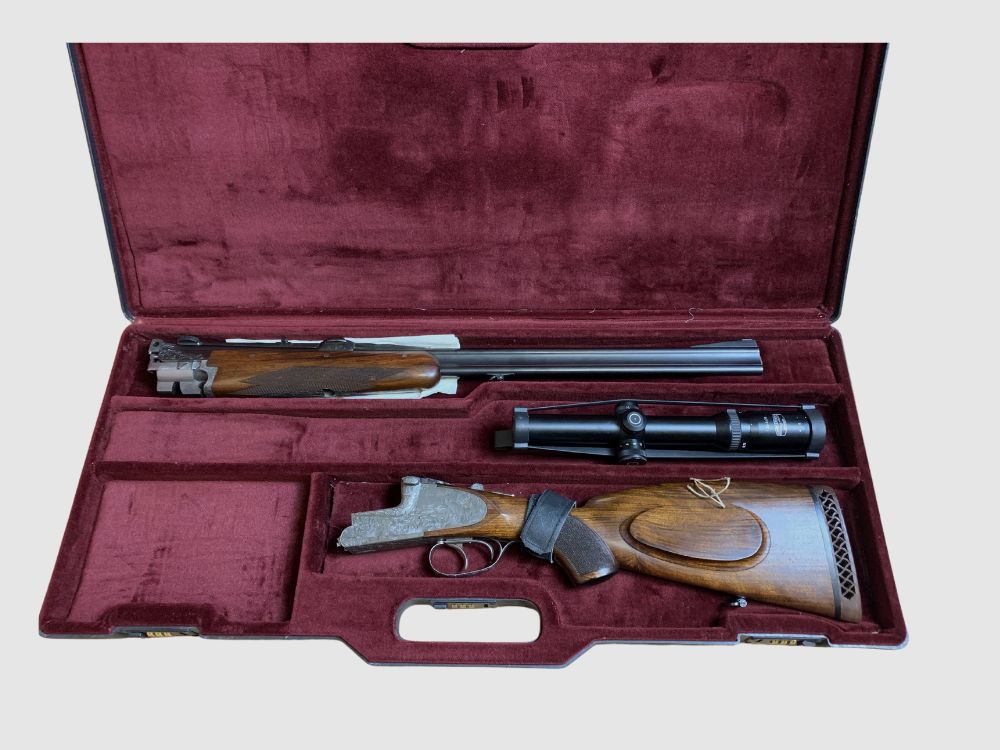 Double rifle Merkel 8x75RS with 2x Schmidt & Bender scopes