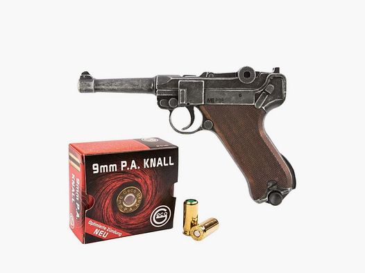 Cuno Melcher Luger ME P08 antyczny pistolet sygnałowy 9mm P.A.K.