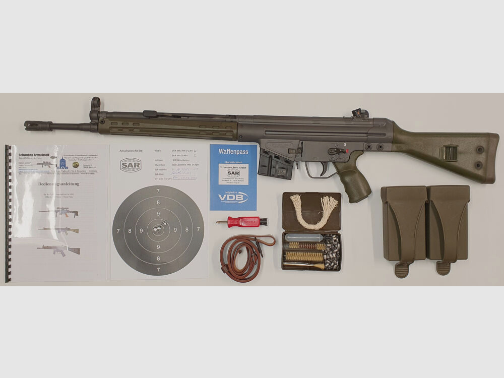 Schwaben Arms GmbH semi-automatisch geweer SAR M41 SPORTMATCH MF3 G3KT kaliber 308win. - GEMAAKT IN DUITSLAND - vergelijkbaar met HK41/G3