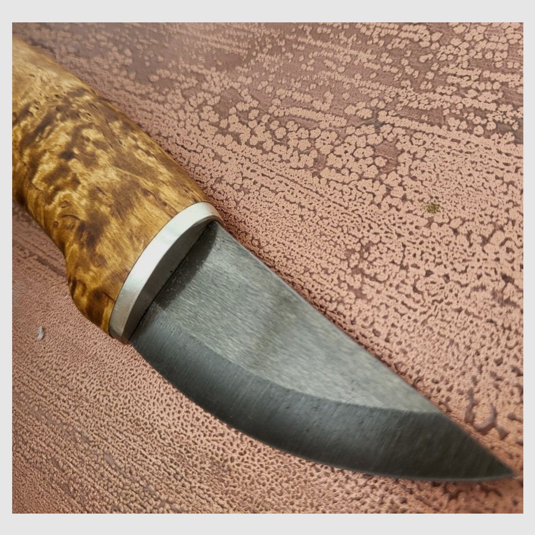 Roselli Grandfather Knife, Wootz Klinge, Silber Ferullen