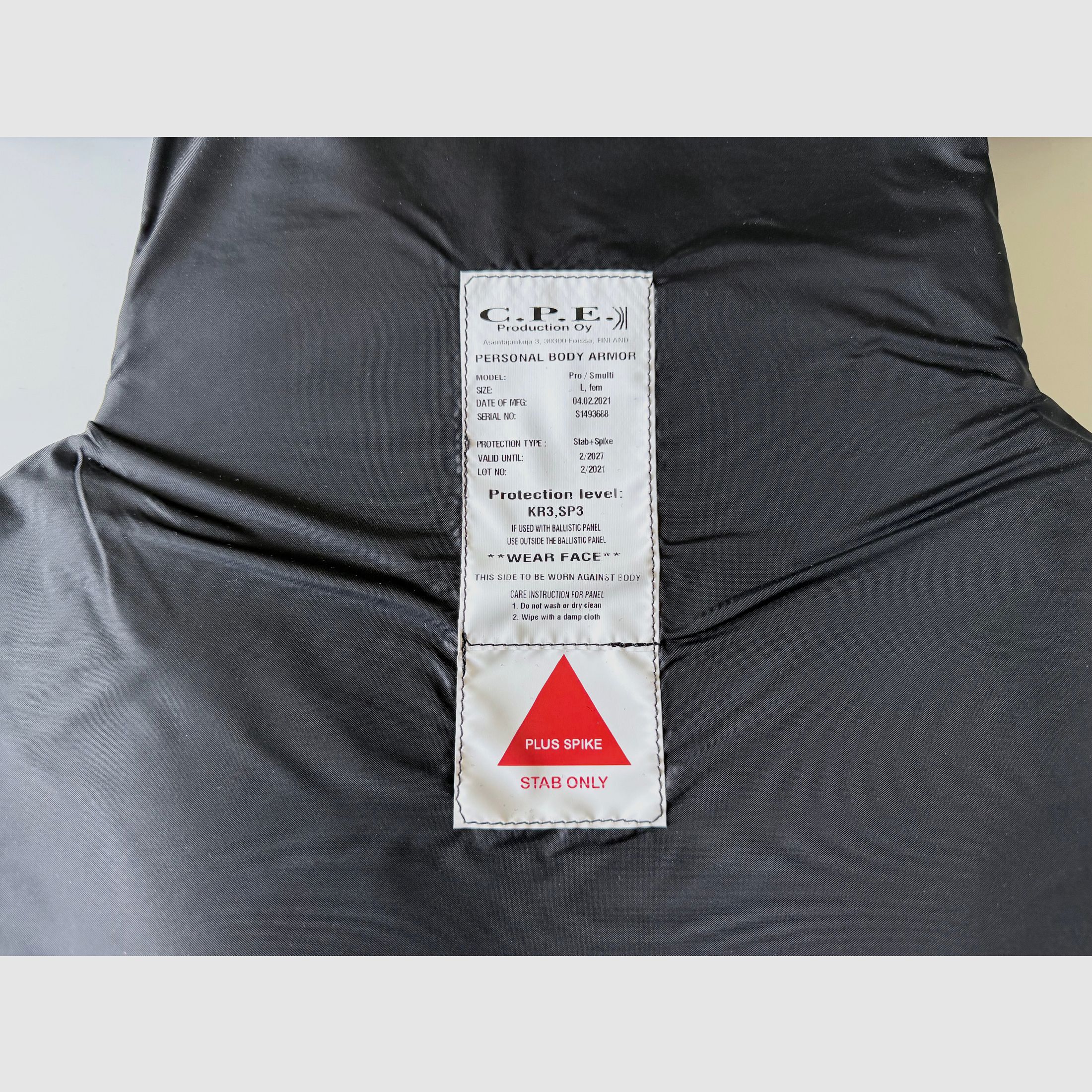 Chaleco antibalas C.P.E 210 KR3 para mujeres chaleco interior Seguridad servicio de seguridad - Talla L
