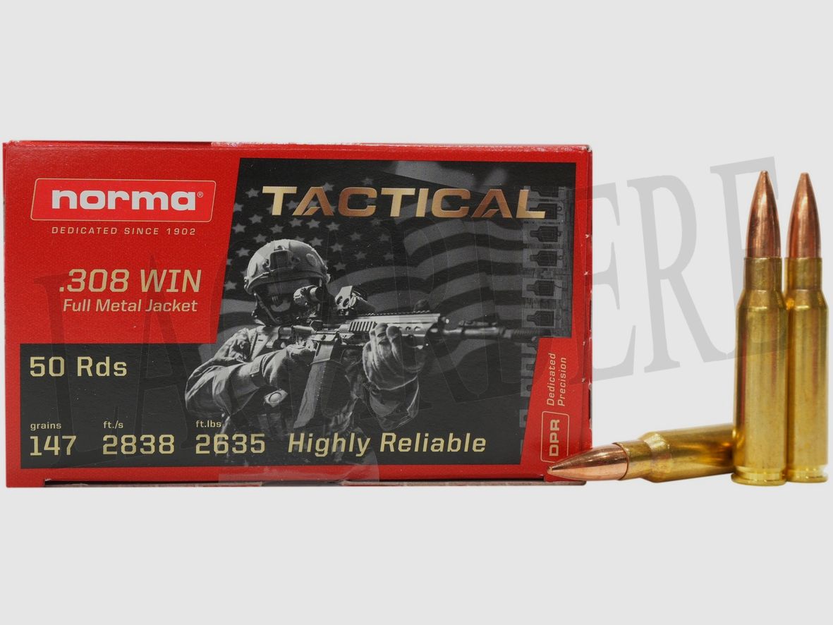 NORMA FMJ TACT 147 GRS (Patrone mit Geschoss)