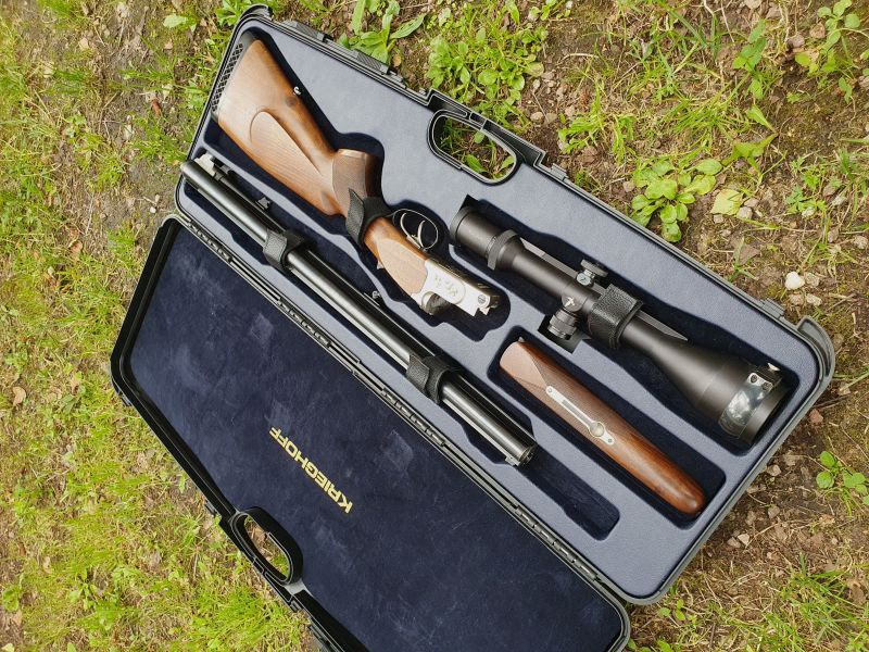 Krieghoff Plus Drilling mit Swarovski Glas