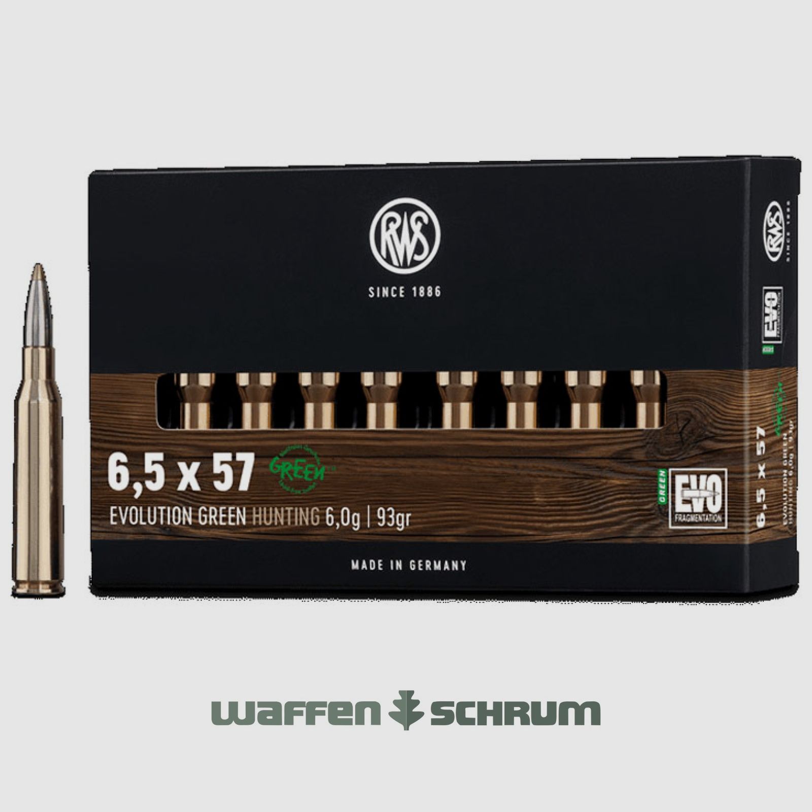 RWS Evo Green 6,0g - 93gr 6,5x57