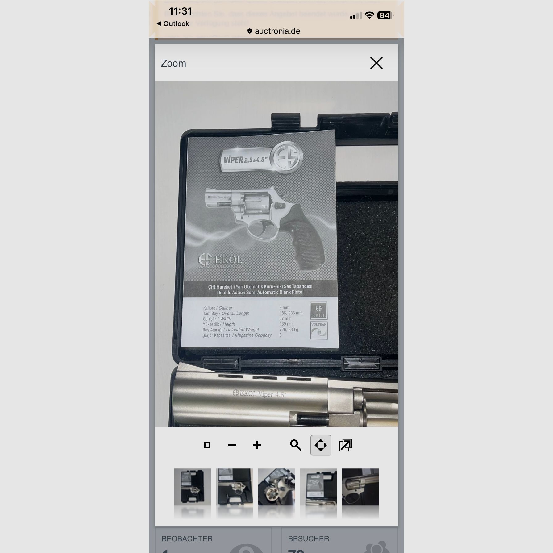 Sprzedam Ekol Viper 4,5 rewolwer alarmowy