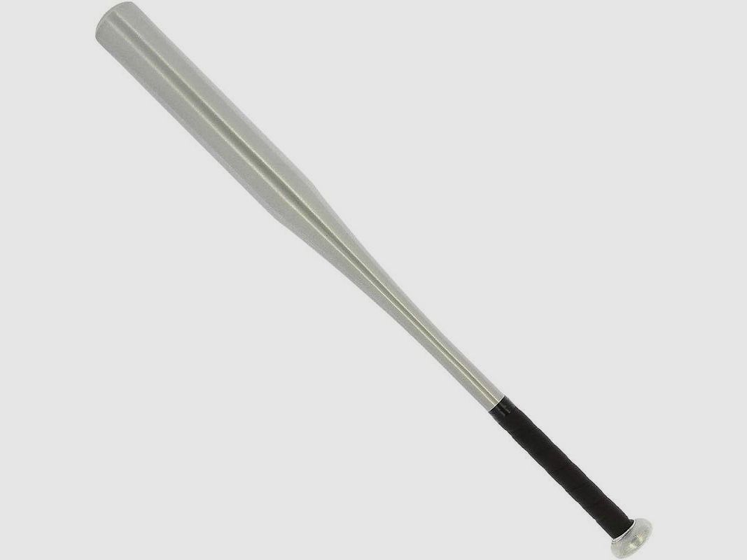 Silver baseball bat 71 cm aluminum 28 inches