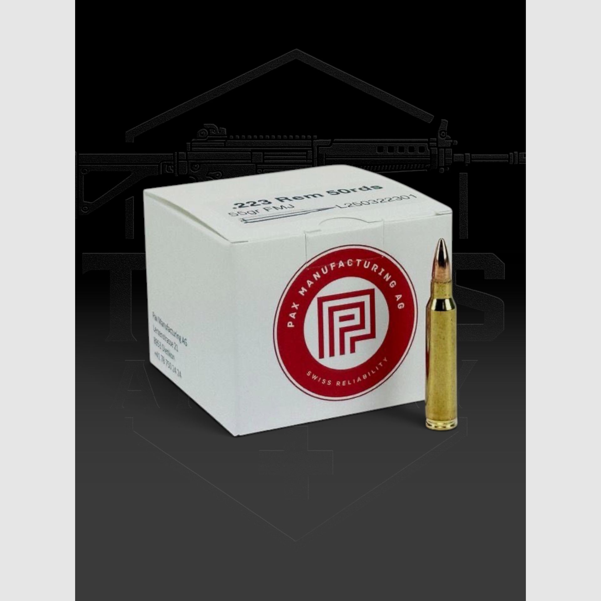 PAX MANUFACTURING, .223Rem, 55gr, 50 cartouches, image 1 sur 2