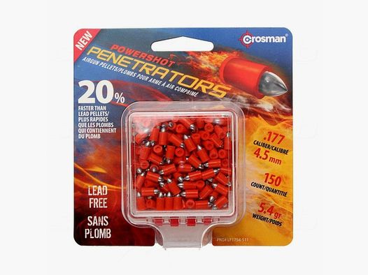 Crosman Powershot Penetrators rossi 4,5mm / 5,4 g / 150 pz