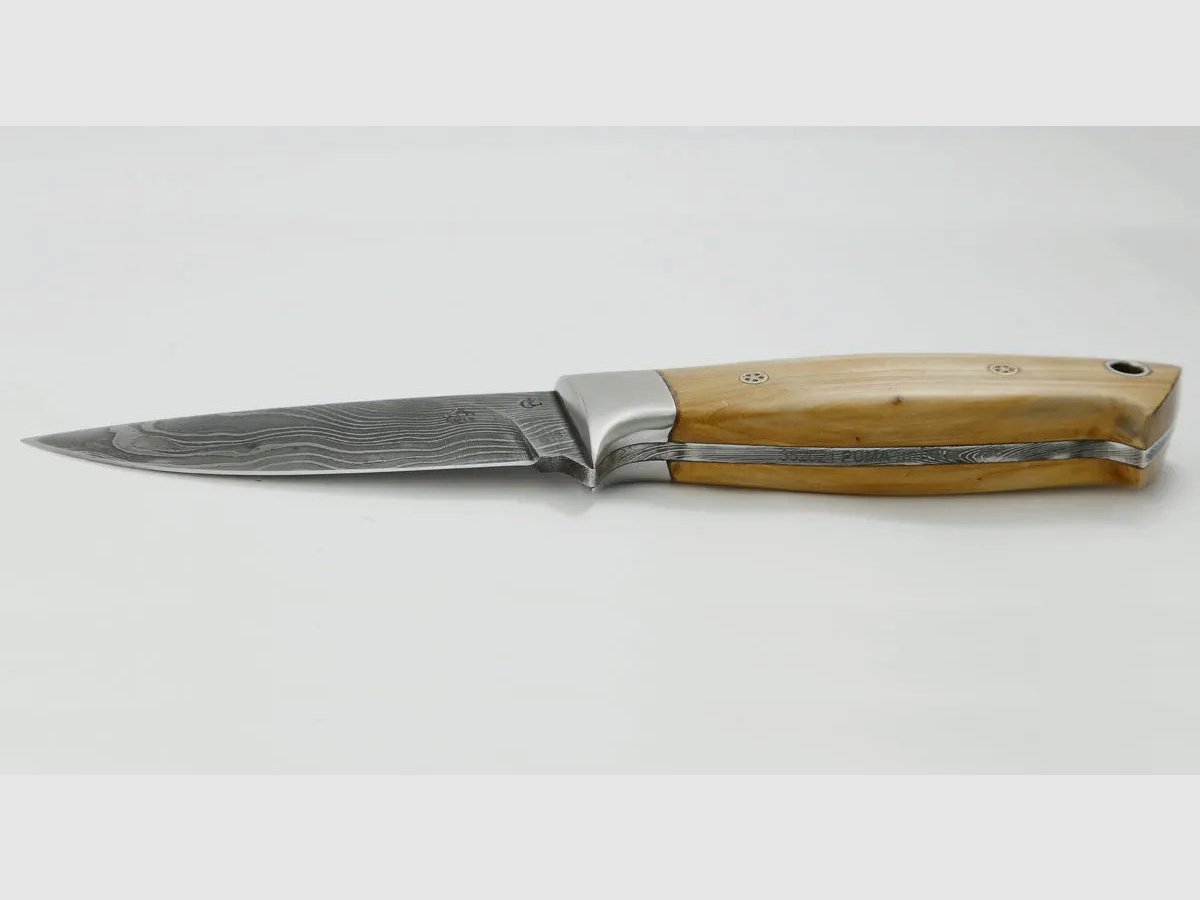 PUMA unicum Jagdmesser, Bambus mit Mosaikpins, Damast, Unikat