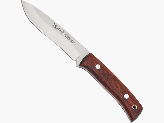 Coltello da viaggio Muela con fodero in pelle Manico: legno di sandalo