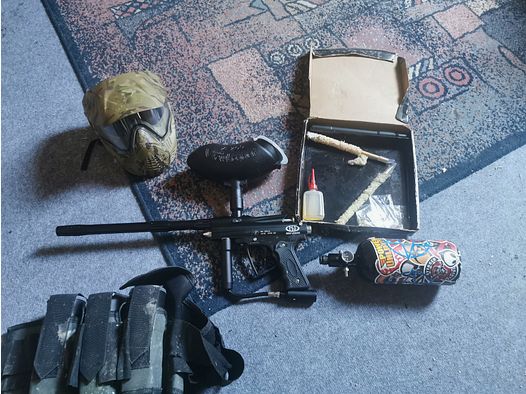 Kompletna sprzęt do paintballa