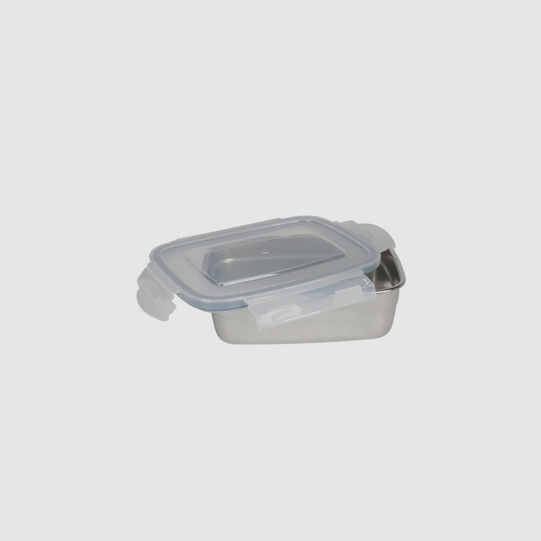 Brotbüchse / Köderdose mit Clipverschlussdeckel- 1800ml - 21,8 x 15,9 x 8,5cm - Edelstahl - Lunchbox
