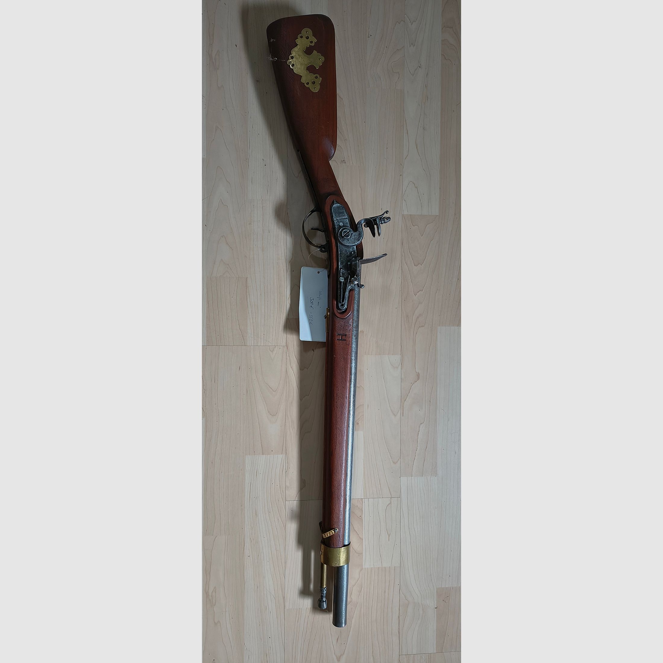 Carabine à silex à chargement par la bouche d'origine antique de cavalerie 1780-1820