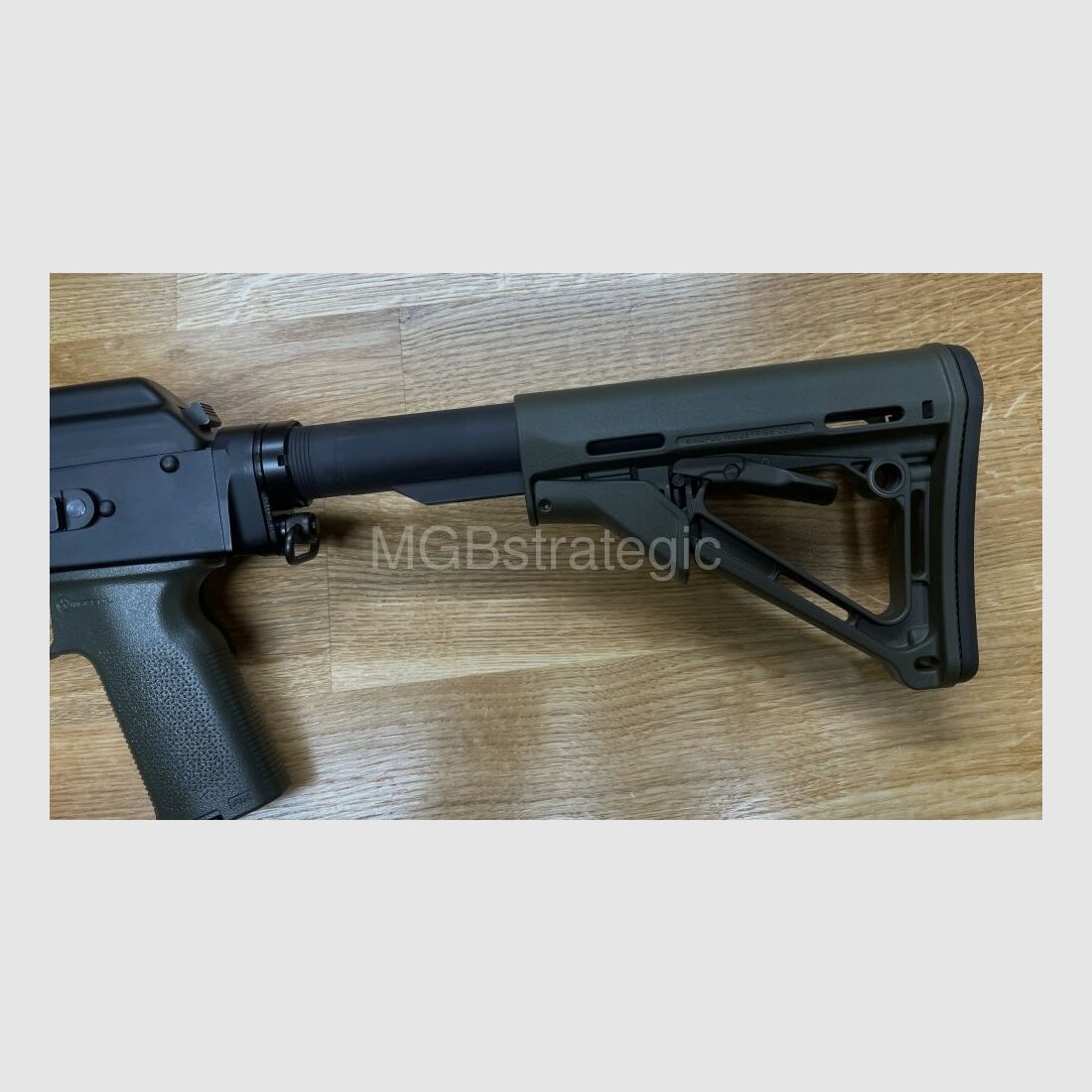 sportlich zugelassen! WBP Jack Sport - halbautom. Büchse 7,62x39 OD Green mit Schubschaft! - System AKM AK47 AK74 // Anbauteile grün