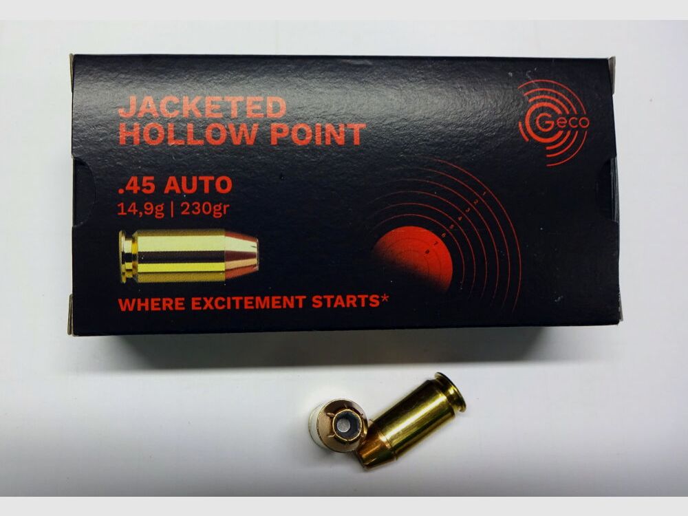 GECO 45 Auto JHP punta hueca