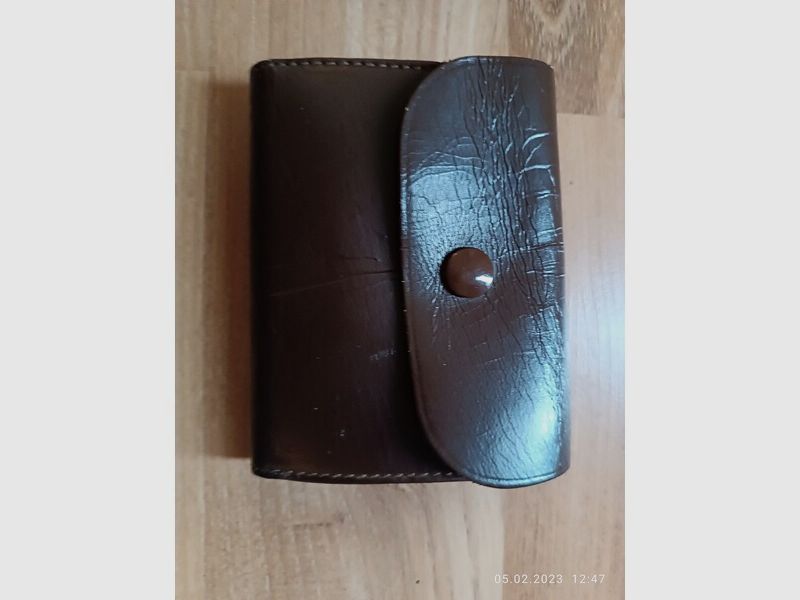 Leder Patronenetui 16er Schrot