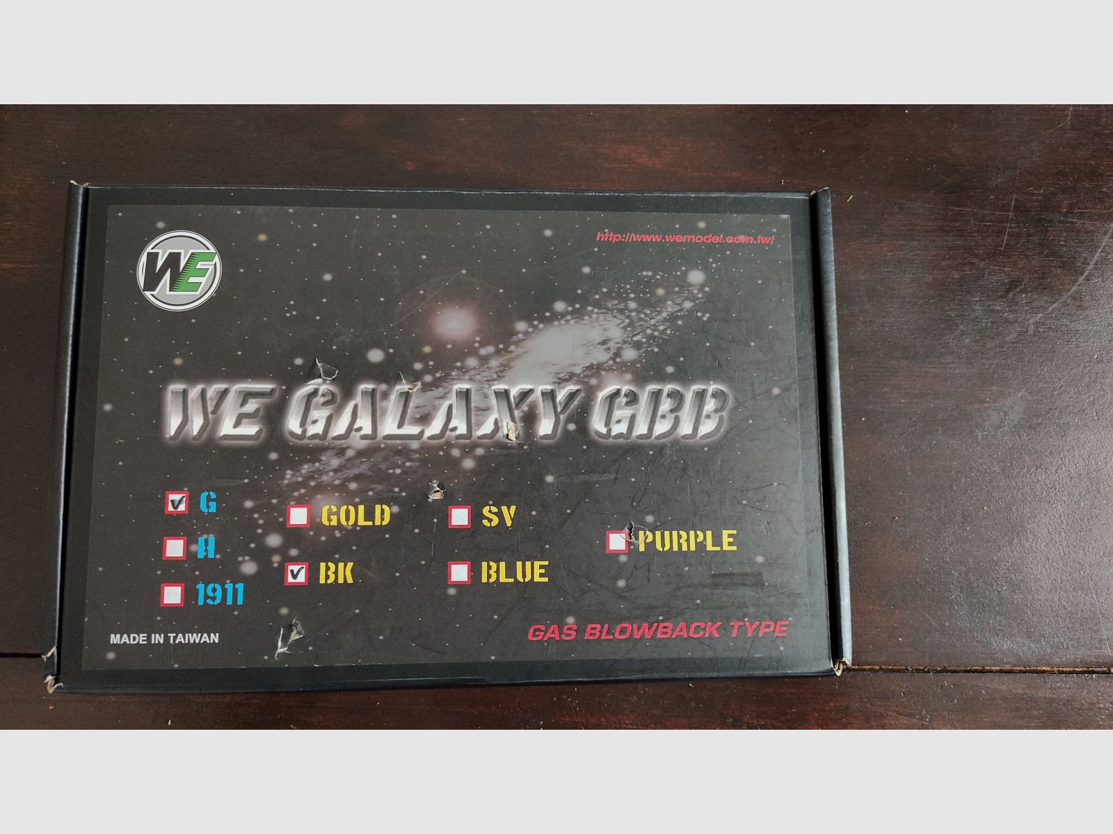 WE Galaxy GBB 6mm Airsoft-Pistole Schwarz